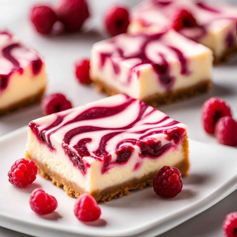 Raspberry Swirl Cheesecake Bars
