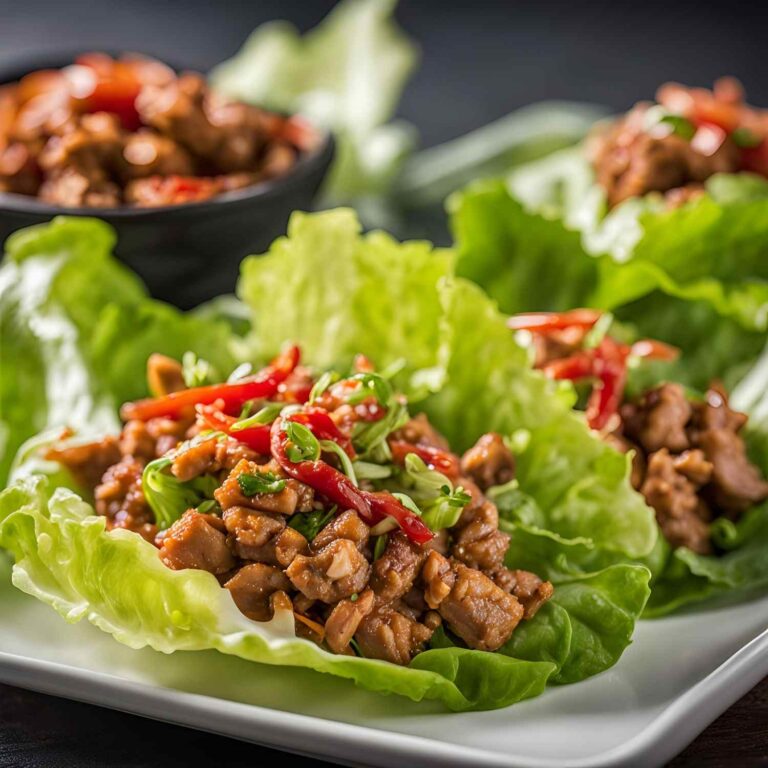 Spicy Pork Lettuce Wraps